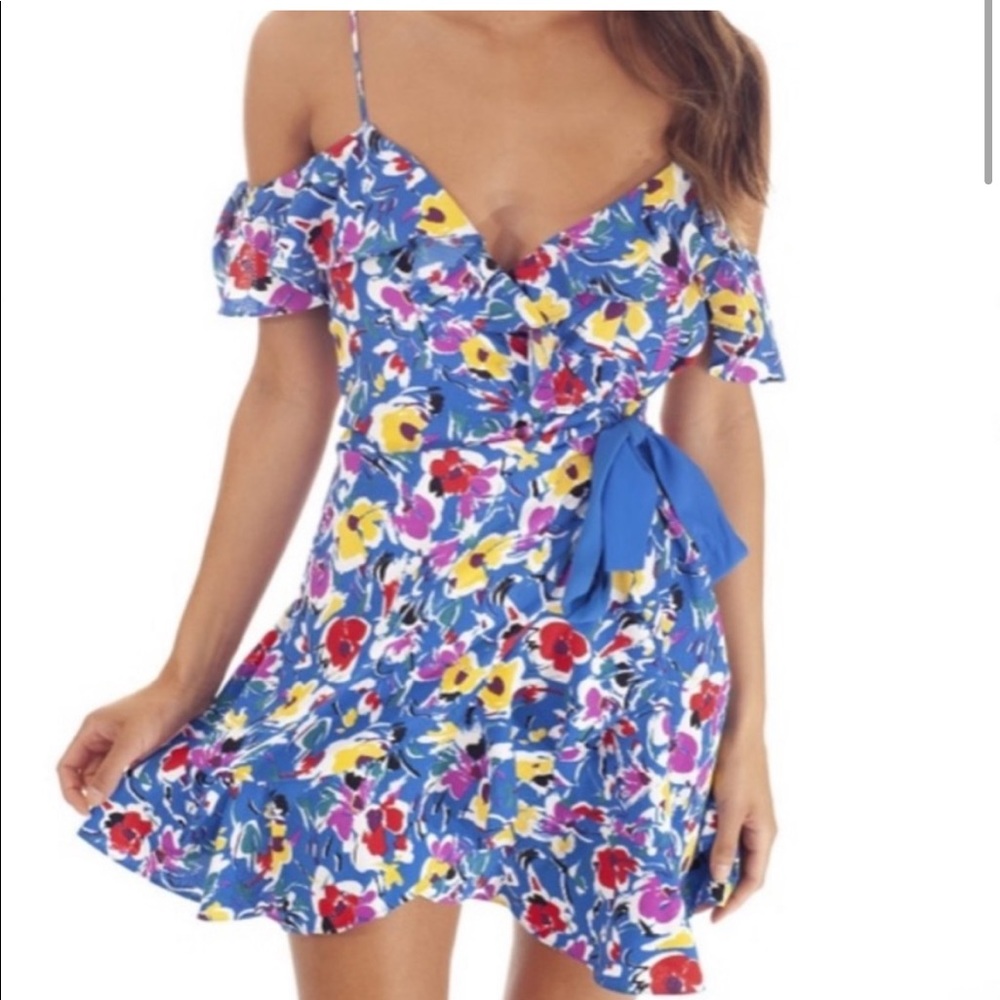 TOPSHOP Strappy Floral Mini Dress size 10 NWOT